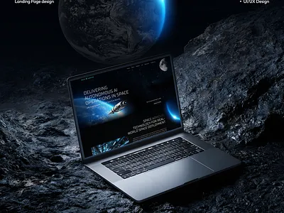 AI Operation in Space Website Design & Development figma landing page ui design uiux web design website website design