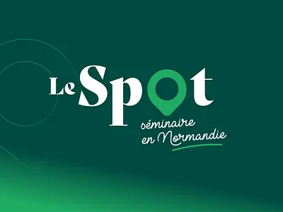 Le Spot en Normandie — Logo brand branding design gps graphisme green illustration letter logo normandie tag type typography ui work