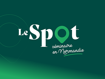 Le Spot en Normandie — Logo brand branding design gps graphisme green illustration letter logo normandie tag type typography ui work