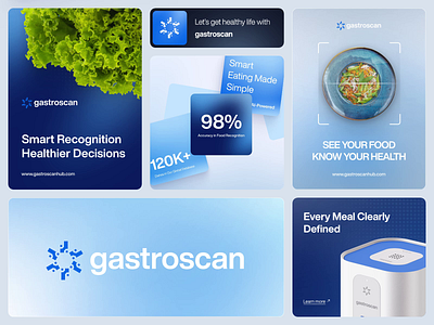 Gastroscan - AI-Based Food Recognition Branding ai animate automation b2b brand brand identity branding clean dipa inhouse fb food recognition foodtech healthcare liquid glass logo minimalist modern design saas startup visual identity