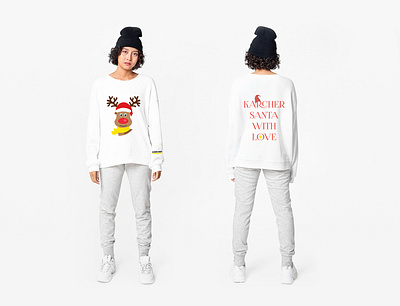 New year's merch for Karcher branding design graphic design karcher logo merch print sweatshirt typography