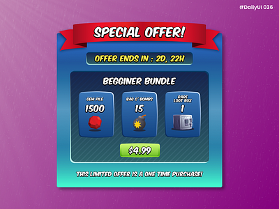 Daily UI #036 - Special Offer app store claim colorful daily daily 100 challenge daily ui daily ui 36 dailyui design game graphic design illustration mobile games modern playstore reward special offer ui ux video game
