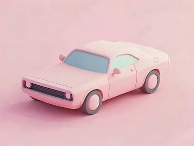3d classic car cartoon motion graphic | 3d car animation design 3d 3d animation 3d illustration animation branding car classic car cute design graphic design illustration motion graphics pastel color pink soft style