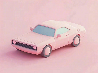 3d classic car cartoon motion graphic | 3d car animation design 3d 3d animation 3d illustration animation branding car classic car cute design graphic design illustration motion graphics pastel color pink soft style
