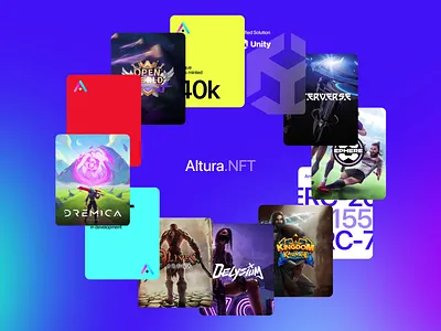 AI Landing page web design gaming platform cards ✦ Altura ai animation design interaction landing page motion graphics service site startup ui ux web design website