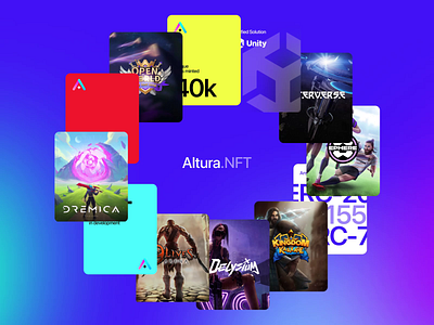 AI Landing page web design gaming platform cards ✦ Altura ai animation design interaction landing page motion graphics service site startup ui ux web design website