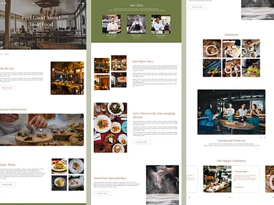 Restaurant Website Design Concept ui