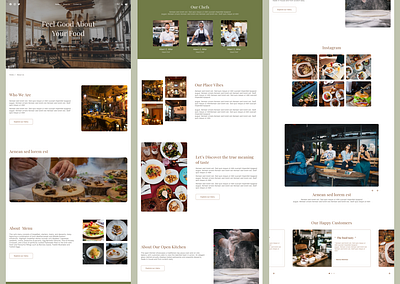 Restaurant Website Design Concept ui