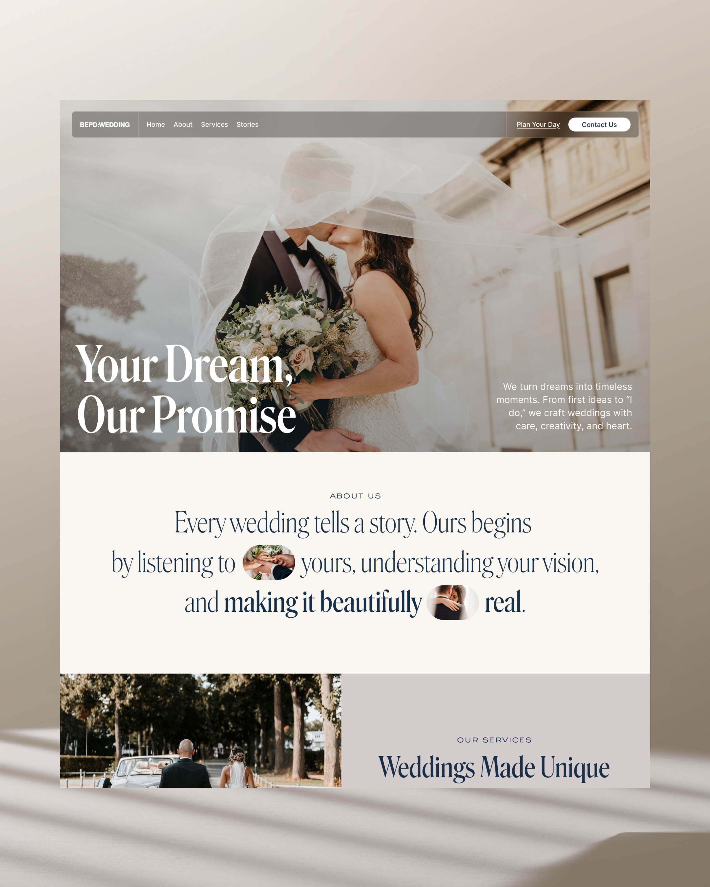 Wedding Planner Website - UI Design Exploration clean elegant ui event planner event website minimal ui web design wedding wedding agency wedding agency website wedding planner wedding planner website wedding website