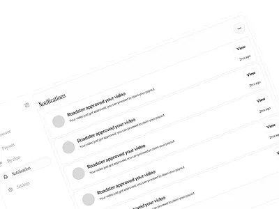 Notification view interface design notification saas ugc ui