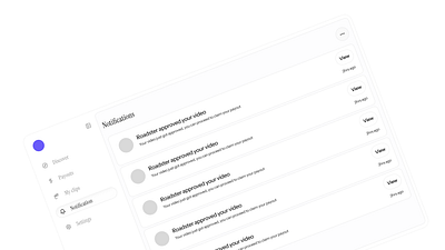 Notification view interface design notification saas ugc ui