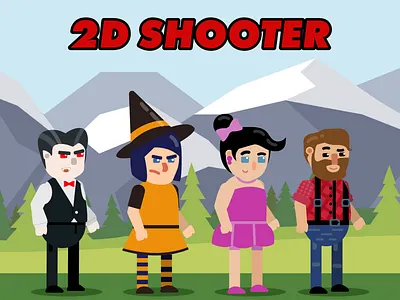 2D online shooter/ 2D онлайн шутер 2d adobe illustrator flat game gamedev illustration shooter vector
