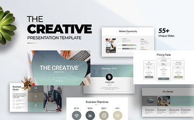 The Creative Presentation Template business clean corporate creative deck design financial infographic layout marketing minimal modern pitch presentation report slide strategy template timeline unique