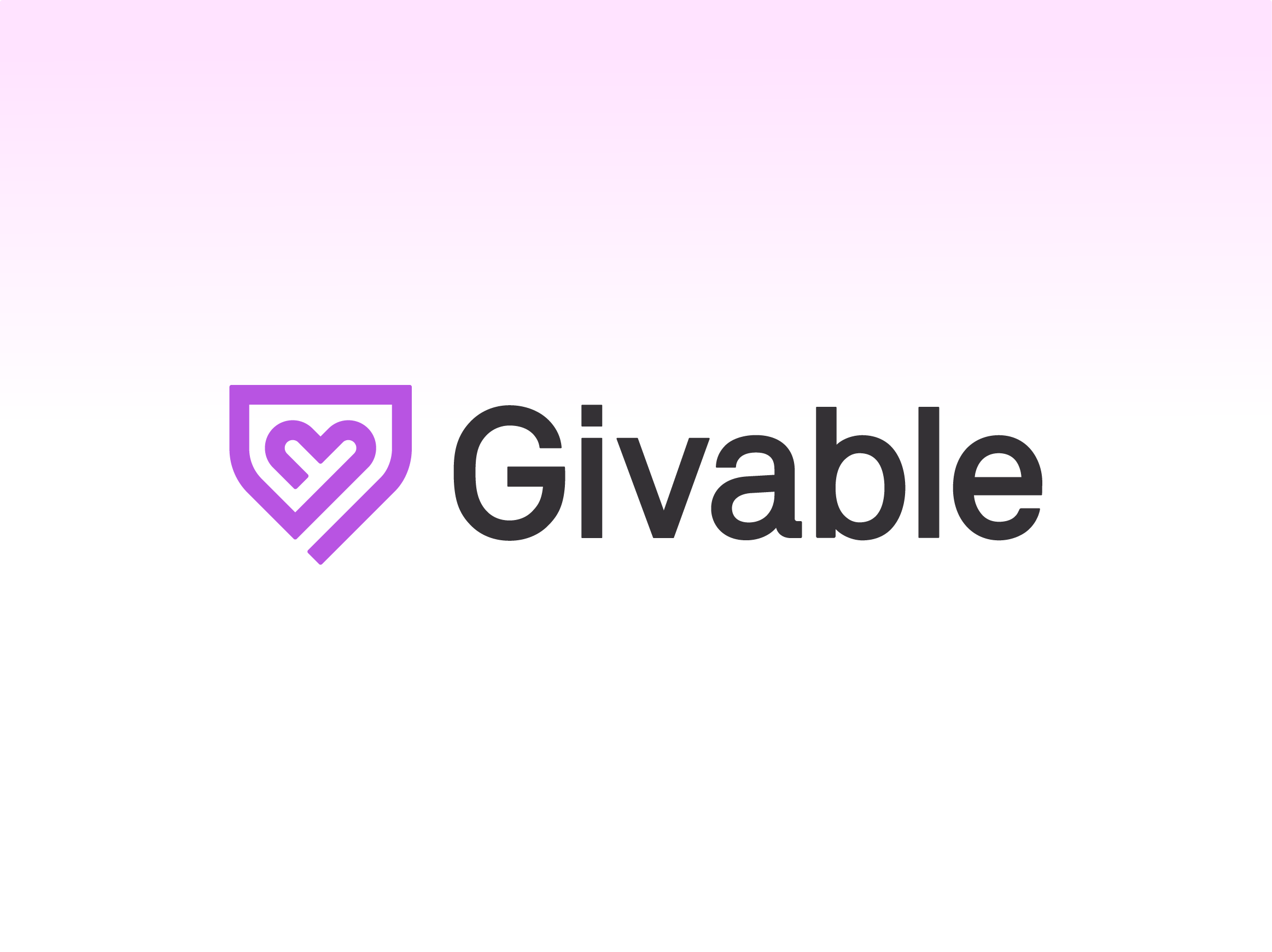 Givable branding defence heart identity logo logo design logo designer love mark security shield symbol