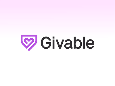 Givable branding defence heart identity logo logo design logo designer love mark security shield symbol