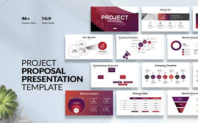 Project Proposal Presentation Template booklet brief business chart corporate creative financial infographic layout leaflet minimal page plan presentation project proposal report slide template
