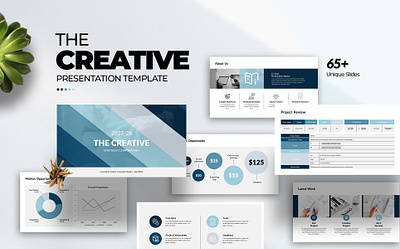 The Creative Presentation Template business chart clean corporate creative deck design financial infographic layout marketing minimal page pitch presentation professional report slide strategy template