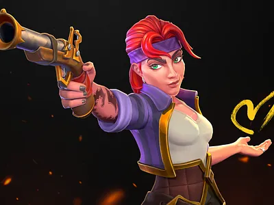 Stylized Pirate Girl | 3D Character for Games 3d character game art game character mobile game stylized 3d art stylized 3d girl