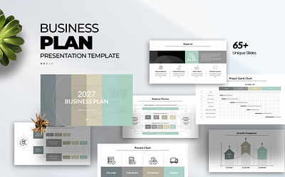 Business Plan Presentation Template business chart clean corporate creative deck design financial growth infographic layout marketing minimal page pitch plan presentation slide strategy template