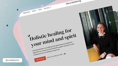 More Wellbeing website redesign & build branding ui web design webdesign webflow website website build