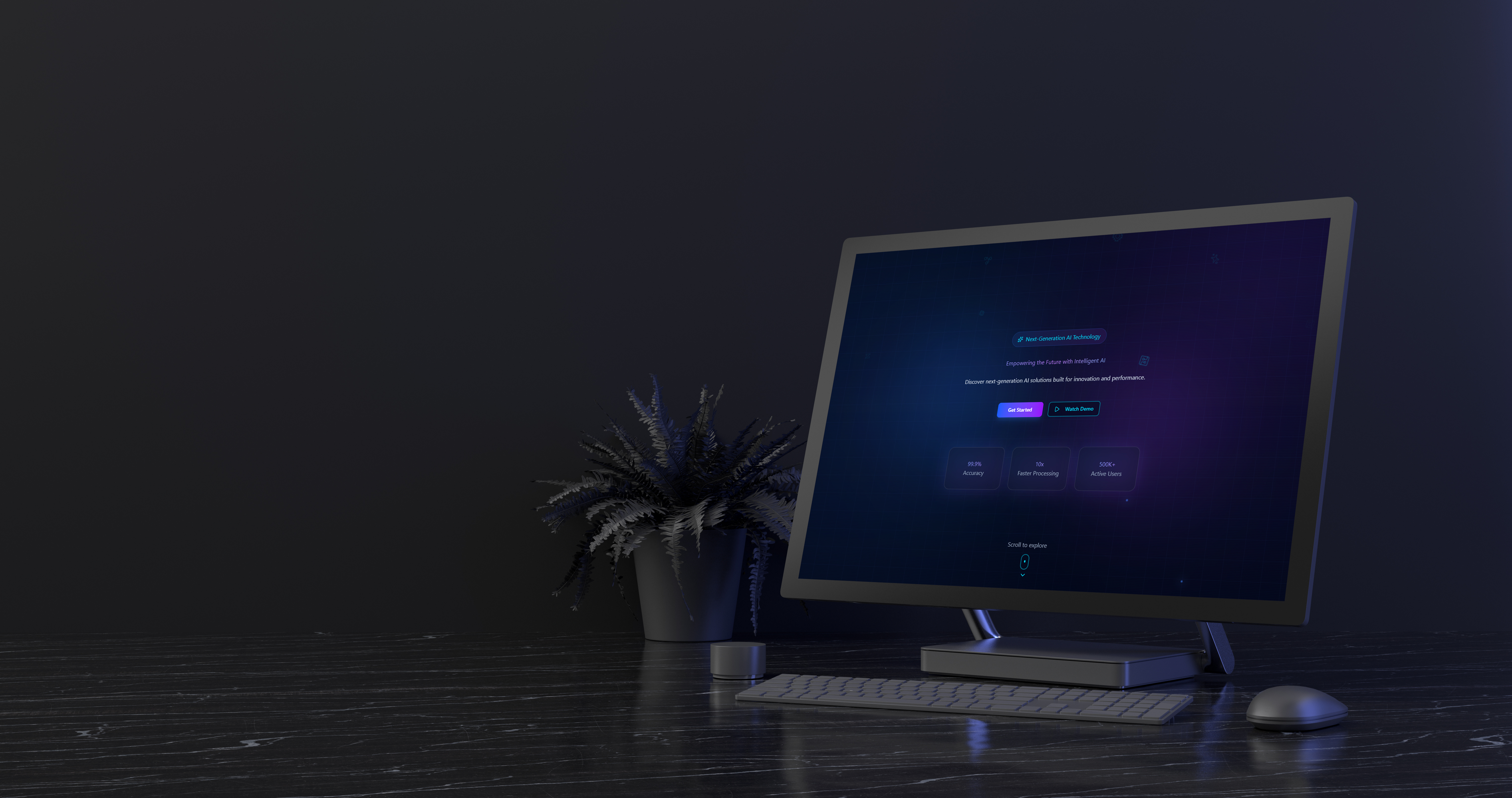 AI Website Hero Exploration app branding design graphic design illustration logo typography ui ux vector