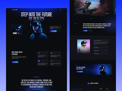 NEOVRSE | Virtual Reality Website UI UX Design artificial intelligence augmented reality figma figma design innovative website landingpage modern website technology technology website ui uiux user interface ux virtual reality virtual reality website vr vr website vr website design website ui
