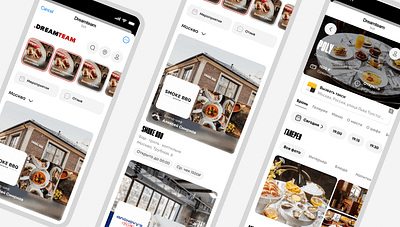 Dreamteam branding design food image restaurant ui ux
