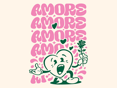 Amore, Amore, Amore for www.diegruenguertelrosen.de amore design graphic design heart illustration love rose vector vector illustration