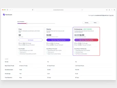 Pricing & Plans pricing ui ux