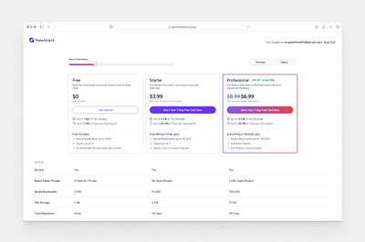 Pricing & Plans pricing ui ux