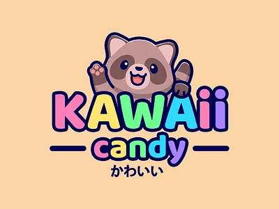 Kawaii Candy - Cute Kawaii Mascot Logo Design cartoon cartoon logo cute cute logo illustration kawaii kawaii logo logo logo design mascot mascot logo