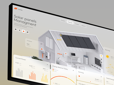 Lumos - Energy Management Dashboard ai app b2b business crm dashboard design ecology energy interface platform product renewable saas software solar ui ux web web app