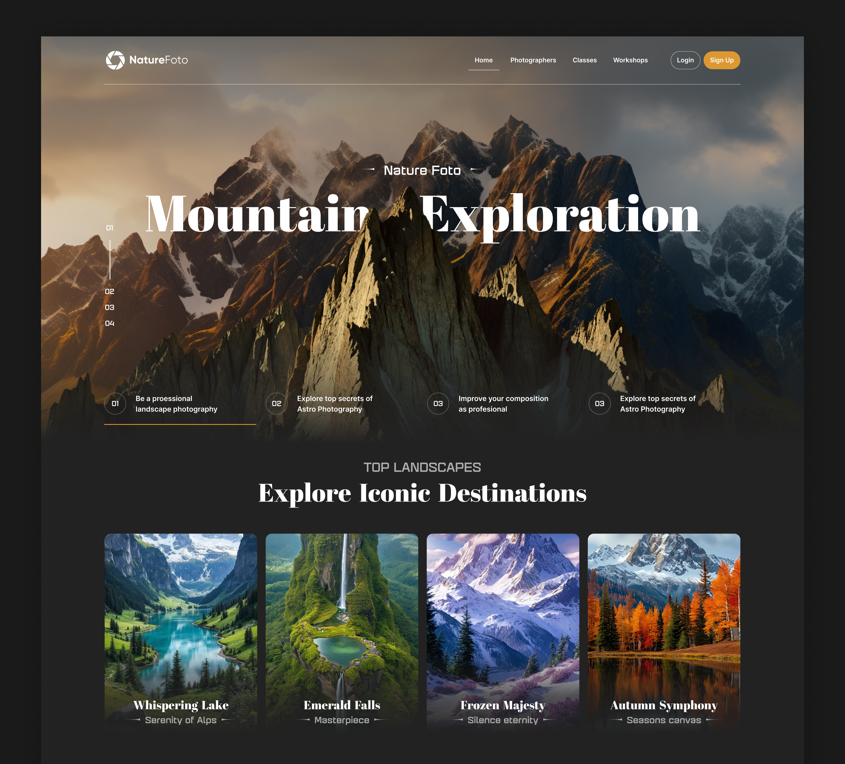 Travel Web | UI Design figma photography travel ui ux web design