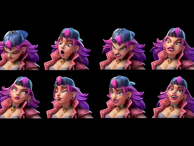 Stylized 3D Character — Facial Expressions & Personality Test 3d character character design character emotions game character stylized 3d art stylized girl