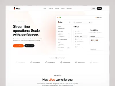 Jikzo. Saas Website landing page saas saas agency saas website sale management sale saas startups web web design website