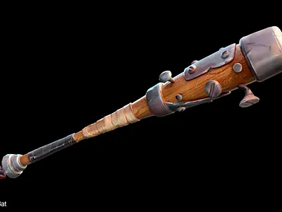 Apocalypse Bat — Stylized Weapon Prop for 3D Game 3d modeling 3d prop design 3d rendering game ready asset game ready model stylized prop weapon design