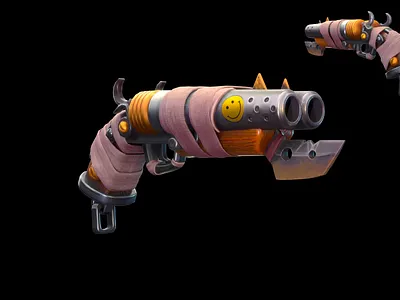 Apocalypse Shotgun — Stylized Weapon Prop fpr 3D Game Art 3d animation 3d game art 3d modeling 3d rendering stylized prop weapon design