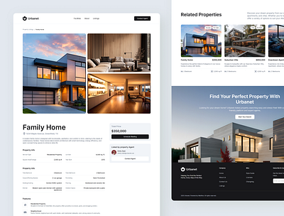 Urbanet Listings Page – Real Estate Website UI Figma architecture building construction digital design mobile ui modern architecture no code property real estate responsive ui design ui inspiration ui showcase ui trends uiux ux design webflow website