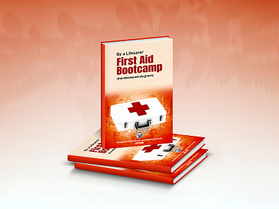 Be a Lifesaver – First Aid Bootcamp Book Cover Design 3d mockup book cover book cover design medical books