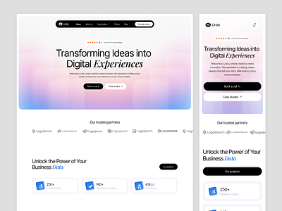 Lindo - Digital Agency Website app design creative agency dashboard digital agency digital agency website figma figma design landing page landing page design mobile app modern design responsive design saas seeamahmod software company uiux webapp webdesign website