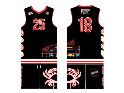 MDJRS Slunks- Black graphic design jersey design maryland volleyball