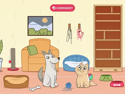 Graphics for the promotional game "Samokat" 2d design flat game game dev gamification illustration samokat vector