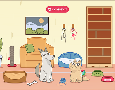 Graphics for the promotional game "Samokat" 2d design flat game game dev gamification illustration samokat vector