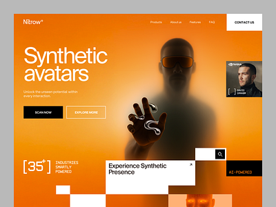 Website for an AI Company ✦ Nitrow design interface product service startup ui ux web website