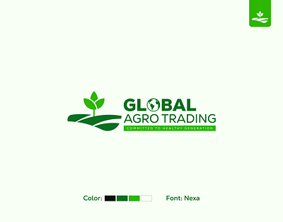 Global Agro Trading Logo Brand Identity design brand logo company logo crops logo ecommerece logo graphic design logo nature logo visual branding