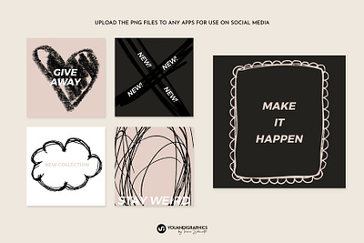 Scribble Social Media Posts doodles graphic design illustrations motion graphics posts scribbles social media ui vectors