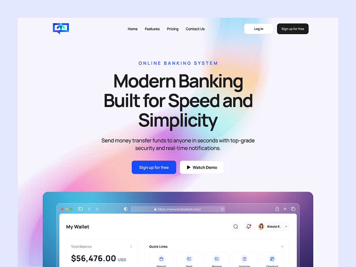 Fintech Banking Website UI β Modern, Fast & Secure Online Bank Image 0