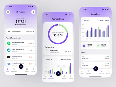 Smart Budget Expenses – Mobile App app design budgetapp budgetplanner dailyexpenses expensetracker financeapp financegoals financialplanning fintechapp mobile app mobile app design mobile ui moneymanagement moneytracker personalfinance smartbudget trackexpenses uiuxdesign