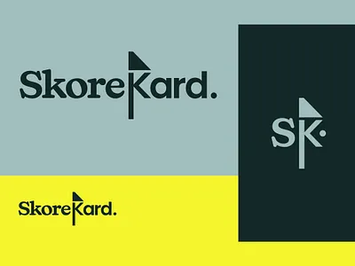 SkoreKard app arrow ball brand branding flag font golf logo monogram negative network outdoor pairing play retro score sports typography wordmark