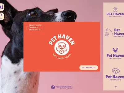 Pet Branding Kit brand branding identity logo pet social media vector